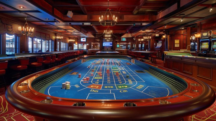 Tampilan permainan Baccarat live dealer di platform asceme dengan interface studio multi-kamera